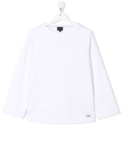 Fay Teen Hybrid Shirt Top In White