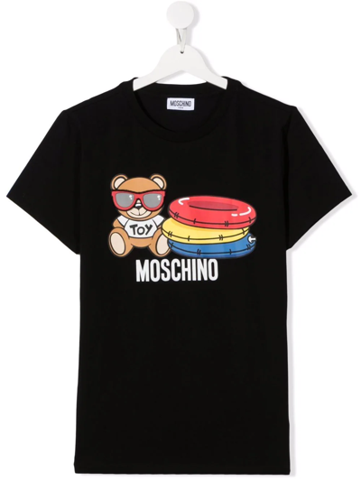 Moschino Teen Logo-print Cotton T-shirt In Back