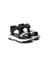 Dsquared2 Logo-print Touch-strap Sandals In Black