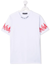VISION OF SUPER TEEN SPRAY-FLAME COTTON T-SHIRT
