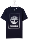 Timberland Tee Logo-print Cotton T-shirt In Blue