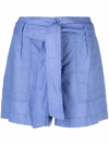 Ralph Lauren Daviana Linen Shorts In Blue