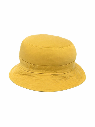 Il Gufo Kids' Curved-brim Bucket Hat In Yellow