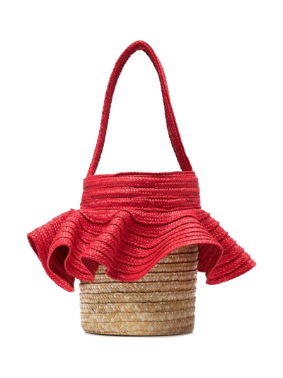 Piccola Ludo Kids' Flared Bucket Bag In Red