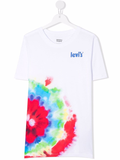 Levi's Teen Tie-dye Short Sleeved T-shirt In White