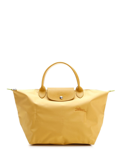 Longchamp Le Pliage Logo Embroidered Tote Bag In Mais | ModeSens