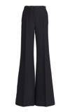 VALENTINO WOMEN'S CREPE COUTURE HIGH-WAISTED STRAIGHT-LEG PANTS