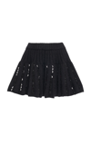 Valentino Women's Embroidered Mohair-blend Knit Midi Skirt In Pink,black