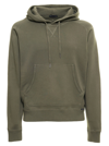 TOM FORD GREEN COTTON HOODED HOODIE