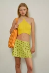 Urban Outfitters Uo Violetta Slip Skirt In Yellow