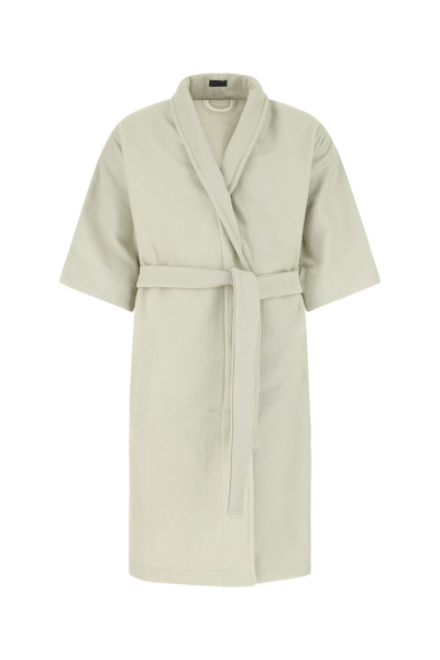 Fear Of God Waffle Weave Cotton Dressing Gown In Colour:  Cement