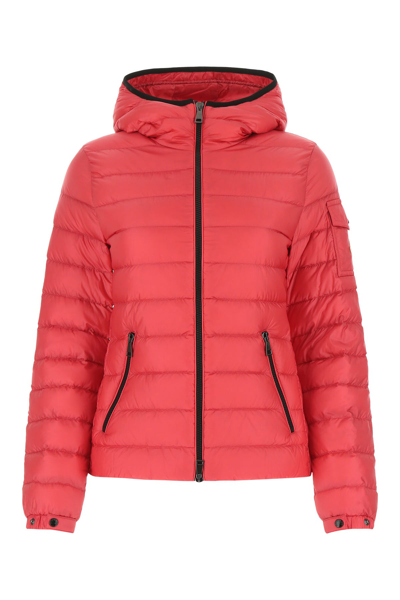 Moncler Bles Hooded Down Jacket In Red
