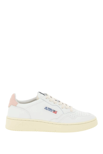 Autry Leather Medalist Low Sneakers In Bianco