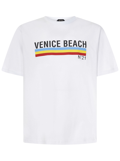 N°21 N ° 21 T-shirt With Print And Logo In White