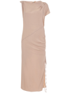 N°21 Asymmetric Midi Dress In Pink