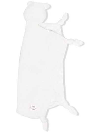 Teddy & Minou Logo-patch Blanket In White