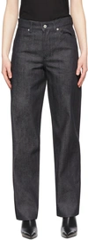 Jil Sander High-rise Flared-leg Cropped Jeans In 405 Deep Navy