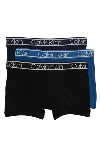 Calvin Klein Ultimate Comfort Trunk In Peacoat/black/delft