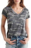 LUCKY BRAND LUCKY BRAND CAMO BURNOUT T-SHIRT