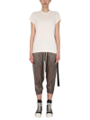 Rick Owens Drkshdw Small Level Crew-neck Cotton T-shirt In White