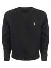 Polo Ralph Lauren Double Knit Crew Neck Sweatshirt In Black