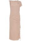 N°21 Asymmetric Midi Dress In Pink