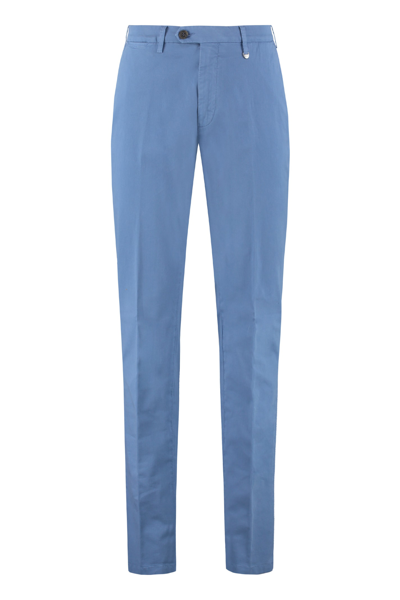 Canali Cotton Chino Trousers In Blue