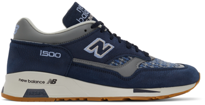 New Balance Navy & Grey Tweed Made In Uk 1500 Trainers In Blue