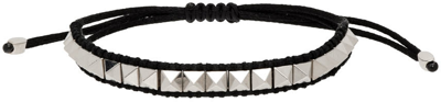 Valentino Garavani Garavani Rockstud Black Cord Bracelet