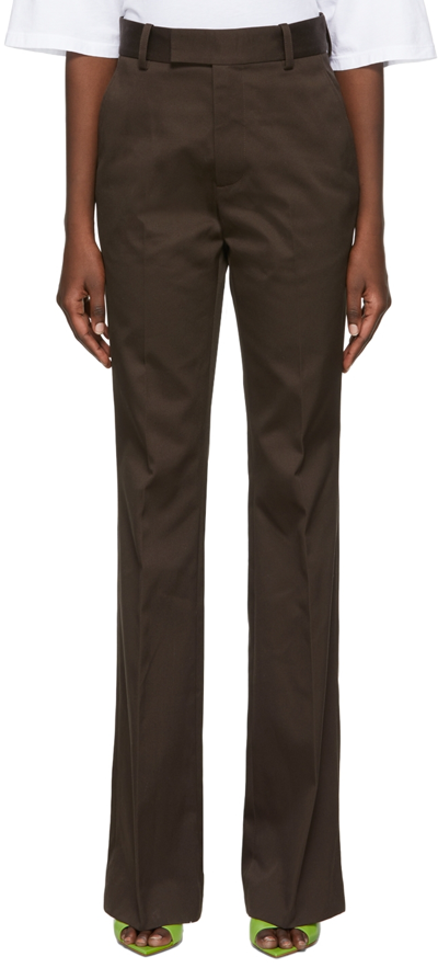 Amiri Brown Cotton Trousers In 210 Brown