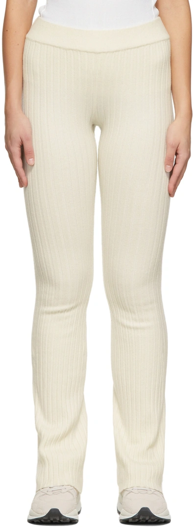 Axel Arigato Off-white Wool Lounge Pants In Ecru