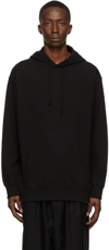 YOHJI YAMAMOTO BLACK COTTON HOODIE