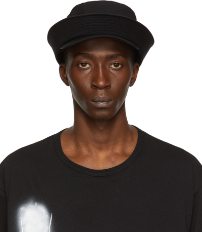 Yohji Yamamoto Black Cloche Bucket Hat