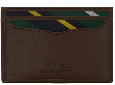 Polo Ralph Lauren Brown Patch Card Holder In Multi