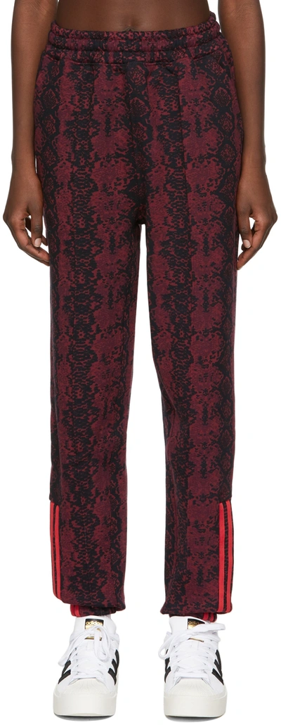 Adidas X Ivy Park Burgundy Cotton Lounge Pants In Cherry Wood