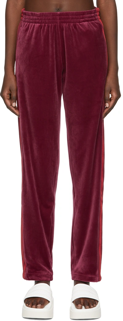 Adidas X Ivy Park Purple Polyester Track Trousers In Cherry Wood