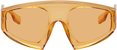 Burberry Brooke Light Yellow Shield Ladies Sunglasses Be4353 3969/8 56 In Orange