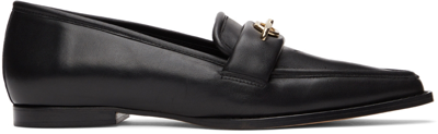 Anine Bing Pointed-toe Leather Loafers In Schwarz