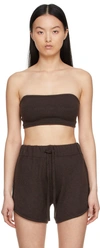 Lisa Yang Ssense Exclusive Brown Selah Bra In Chocolate/c