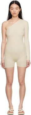 Lisa Yang Ssense Exclusive Off-white Aiya Jumpsuit In Cream