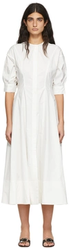Co Women's Balloon Sleeve Poplin Midi-dress In 100 White