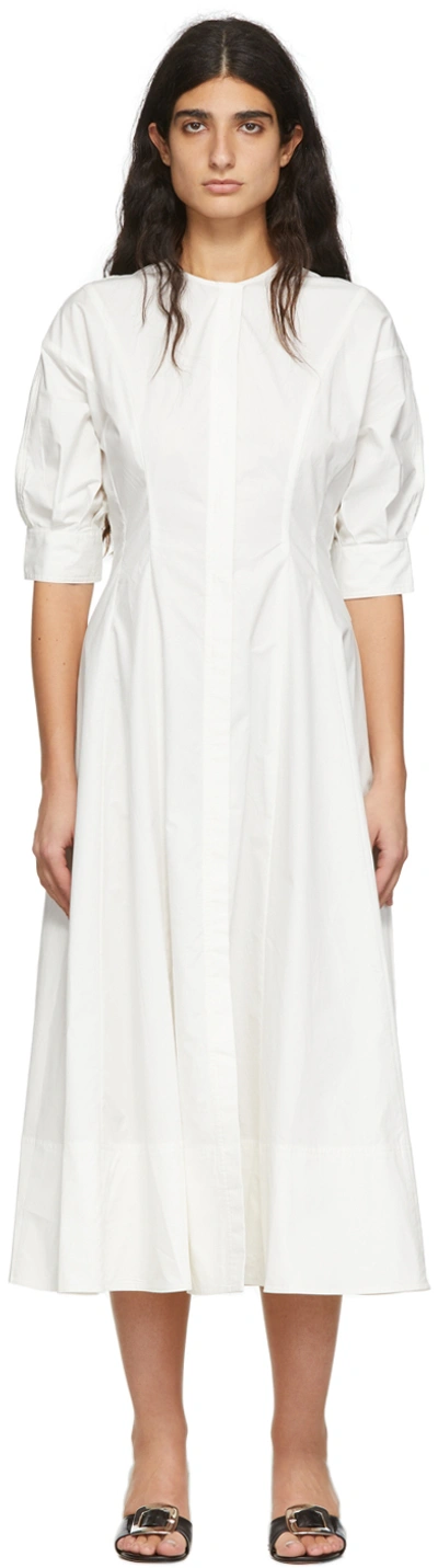 Co Women's Balloon Sleeve Poplin Midi-dress In White
