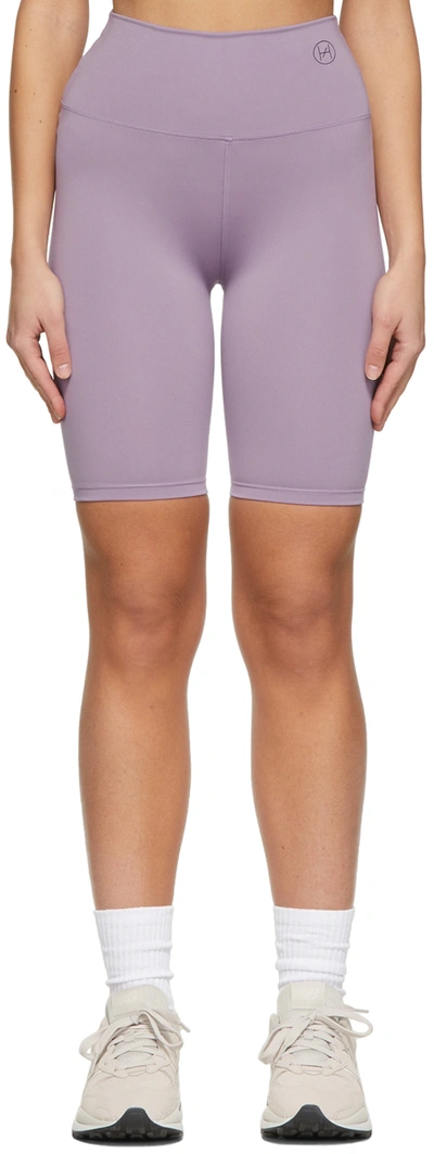 Héros Purple Recycled Italian Scuba Sport Shorts In Lilac