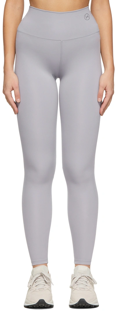 Héros Grey Recycled Polyester Sport Leggings In Stone Grey