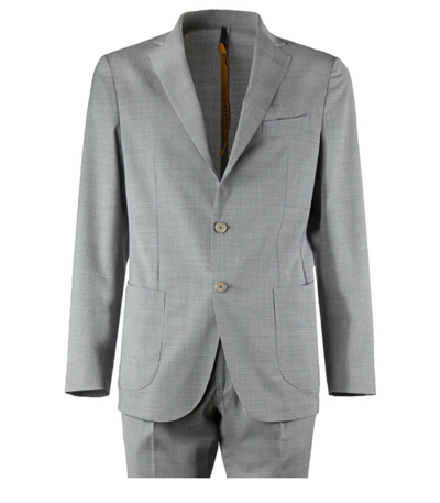 Santaniello Il Viaggiatore Grey Single-breasted Suit Jacket