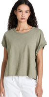 Free People Womens Moss You Rock Scooped-neck Cotton-jersey T-shirt Xs In Washed Army