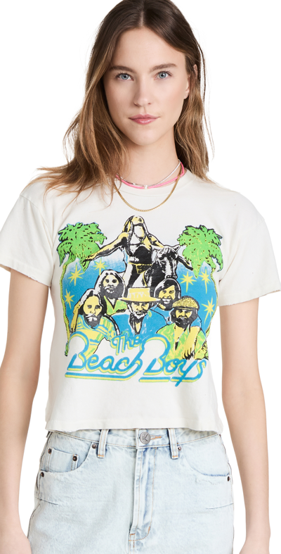 Madeworn The Beach Boys Cropped Graphic T-shirt In White