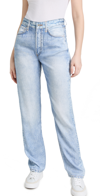Rag & Bone Alex Liquid High-rise Straight-leg Printed Jeans In Luna