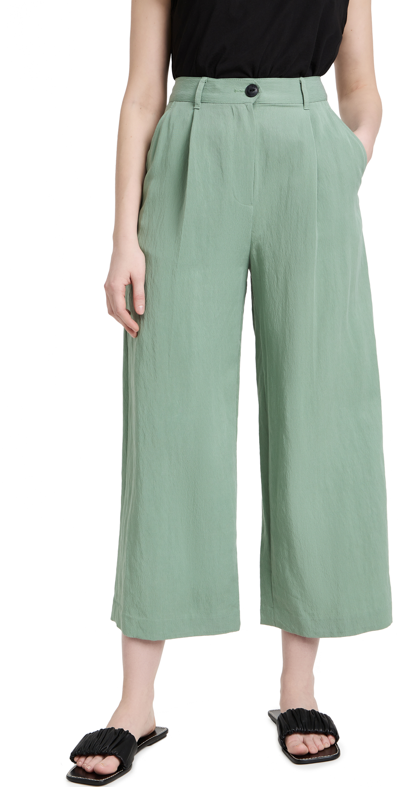 Rag & Bone Ivy Culotte In Leaf Green