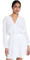 Rails Jasmine Linen Mix Dress White In White Lace Detail